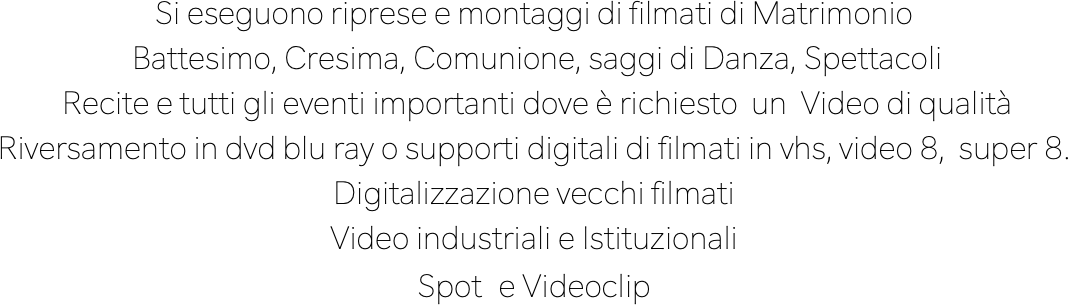 Si eseguono riprese e montaggi